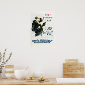 Poster JE REJOINDRAIS LE NAVY Howard Chandler US Recrutem (Cuisine)