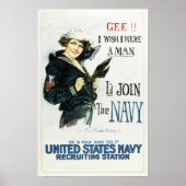 Poster JE REJOINDRAIS LE NAVY Howard Chandler US Recrutem (Devant)