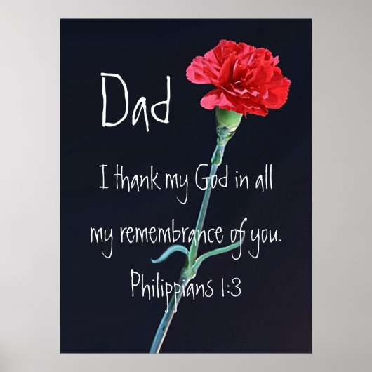 Poster Je remercie mon verset de la Bible de Dieu pour l' (Devant)