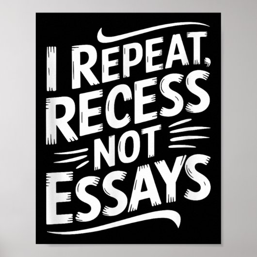 Poster Je répète récréation pas essais (Devant)