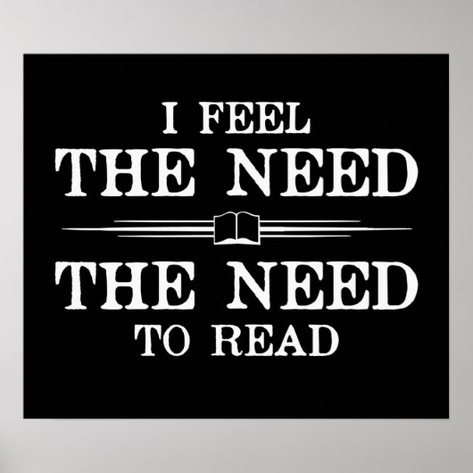 Poster Je ressens le besoin de lire (Devant)