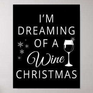 Poster Je rêve d'un vin Noël T