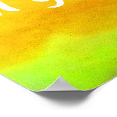 Poster Je rêve en citation jaune aquarelle (Coin)