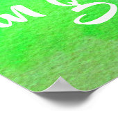 Poster Je rêve en citation verte aquarelle (Coin)