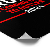 Poster Je reviens à Butler Trump Fight 2024 Drapeau améri (Coin)