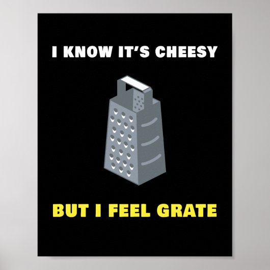 Poster Je sais que c'est du fromage mais je sens Grate hu (Devant)