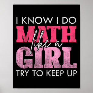 Poster Je sais que je fais des maths comme une fille essa