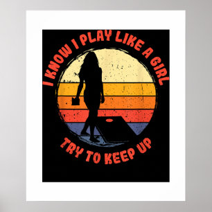 Poster Je sais que je joue comme une petite corniche rétr