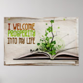 Poster "Je salue la prospérité" Motivation Affirmation (Devant)