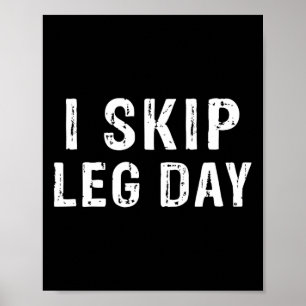 Poster Je Saute Jour de la Jambe Drôle Gym Entraînement C