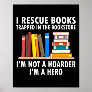 Poster Je sauve des livres piégés dans la librairie Funny