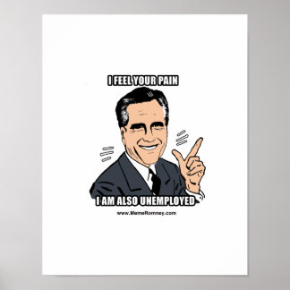 POSTER JE SENS VOTRE DOULEUR, JE SUIS ÉGALEMENT CHÔMAGÉ