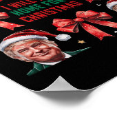 Poster Je serai à la maison pour Noël drôle Père Noël Tru (Coin)