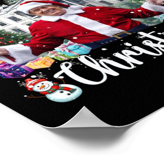 Poster Je serai à la maison pour Noël Funny Père Noël Tru (Coin)