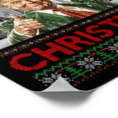 Poster Je serai à la maison pour Noël Père Noël drôle Tru (Coin)