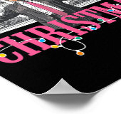 Poster Je serai à la maison pour Noël Père Noël drôle Tru (Coin)