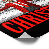 Poster Je serai à la maison pour Noël Père Noël drôle Tru (Coin)