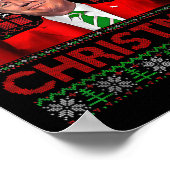 Poster Je serai à la maison pour Noël Père Noël Trump Noë (Coin)