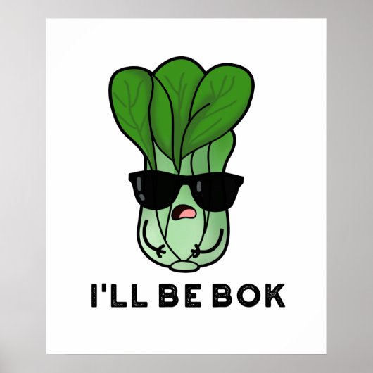 Poster Je serai Bok Funny Veggie Movie Pun (Devant)