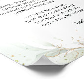 Poster Je Serai Là Mariage De Mémorial Aux Fleurs Roses (Coin)