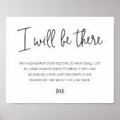 Poster Je Serai Là Siège Memorial Avec Nom Mariage (Devant)