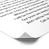 Poster Je Serai Toujours Là Pour Vous Poème D'Amitié (Coin)