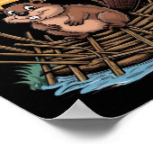 Poster Je serai un chevalet de castor Funny Dam (Coin)