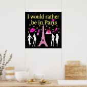 POSTER JE SERAIS PLUTÔT À PARIS (Cuisine)