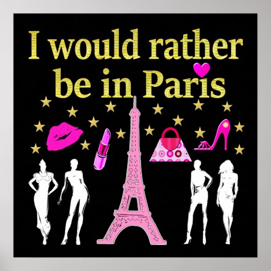 POSTER JE SERAIS PLUTÔT À PARIS (Devant)