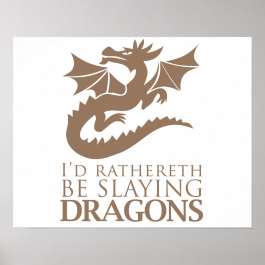 Poster Je serais Rathereth en train d'envoyer des dragons (Devant)