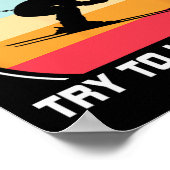 Poster Je Skie Comme Une Fille Essaie De Continuer - Ski (Coin)