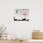 Poster Je skis donc je suis (Cuisine)