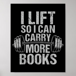 Poster Je soulève pour transporter plus de livres lecteur