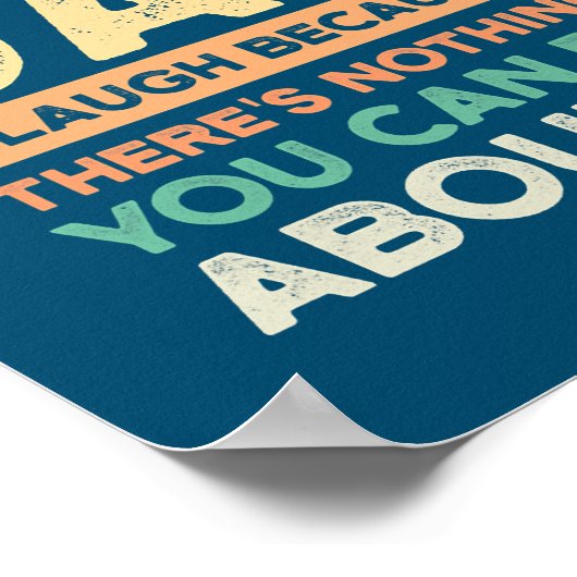 Poster Je souris parce que tu es mon père Je rigole père (Coin)