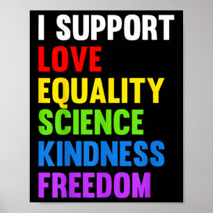 Poster Je soutiens l'amour Égalité Science Droits de l'Ho
