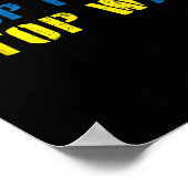 Poster Je soutiens l'Ukraine pour arrêter Poutine arrêter (Coin)