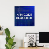 POSTER JE SUIS ACCRO AU CODE (Bureau à domicile)