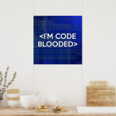 POSTER JE SUIS ACCRO AU CODE (Cuisine)