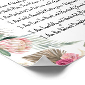 Poster Je Suis Affirmations Floral Christian (Coin)