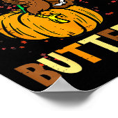 Poster Je suis arrivé comme une dinde de Thanksgiving But (Coin)