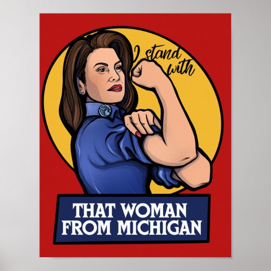 Poster Je suis avec cette femme du Michigan (Devant)