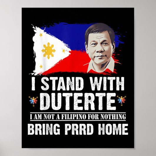 Poster Je Suis Avec Duterte Je Ne Suis Pas Philippin Avan (Devant)