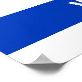 Poster Je suis avec Israël coutume texte blanc drapeau Is (Coin)