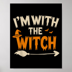 Poster Je suis avec la sorcière Costume drôle de mari pou