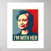 Poster je suis avec l'affiche d'hillary - - (Devant)