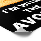 Poster Je suis avec le costume d'Halloween toast Avocado (Coin)