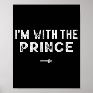 Poster Je suis avec le prince déguisé pour un Halloween p