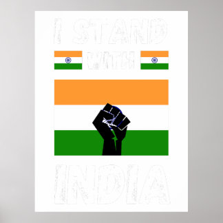 Poster Je suis avec l'Inde