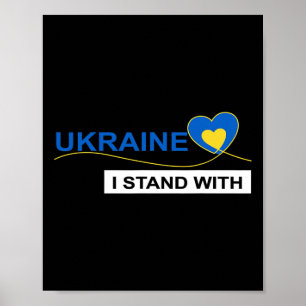 Poster Je suis avec l'Ukraine Arrêtez la guerre Protestat