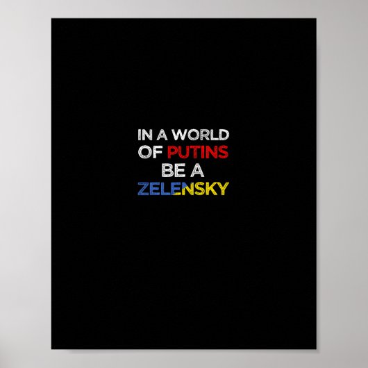 Poster Je suis avec l'Ukraine dans un monde de Poutine, s (Devant)